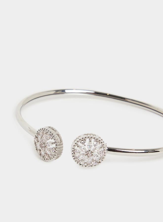 ستايلي سوار كف مرصع بالكريستال والزهور - Image 1